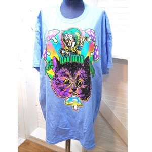 Liquid Blue Mad Hatter t-shirt Men's XL "We're all Mad‎ Here" Cheshire Cat NWOT